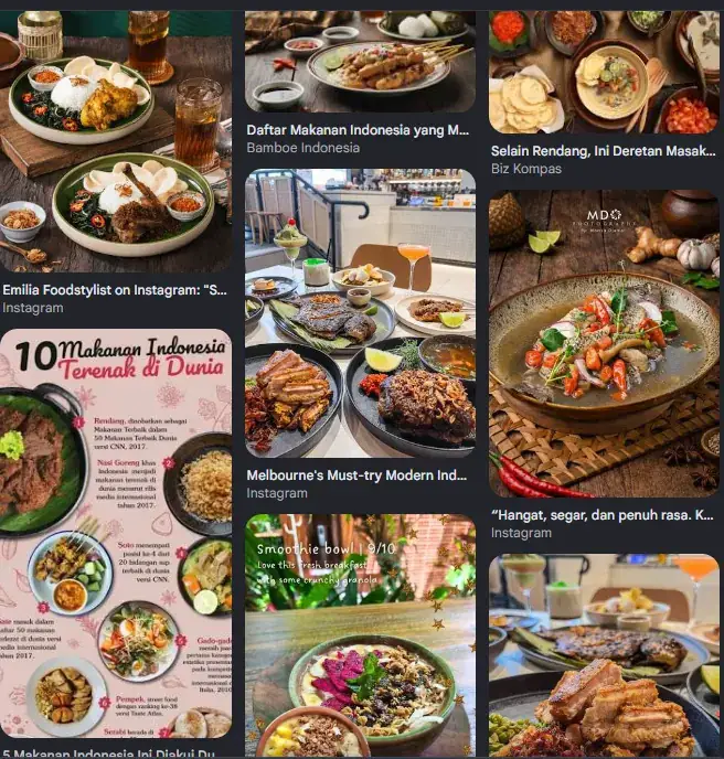Inspirasi foto menu warung makan untuk Instagram dan Google Business Profile
